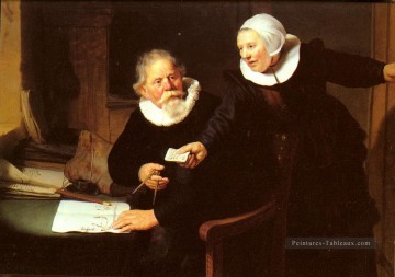 Rembrandt van Rijn œuvres - Jan Rijcksen et son épouse portrait Rembrandt
